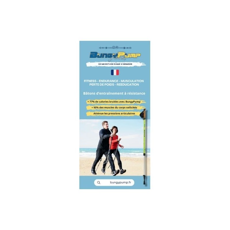Lot 50 flyers BungyPump avec zone vide pour personnalisation