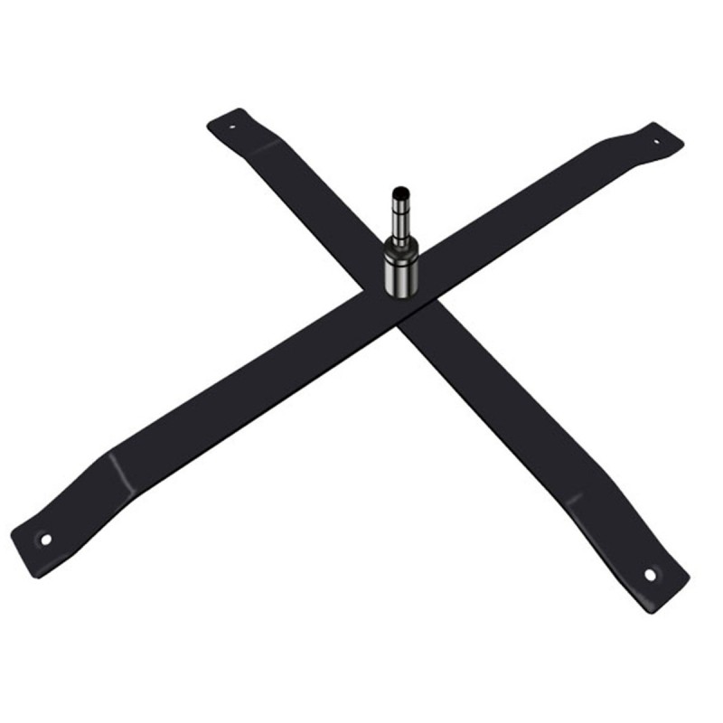 Pied en croix massif (noir) pour oriflamme