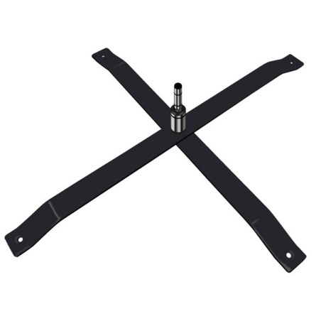 Pied en croix massif (noir) pour oriflamme