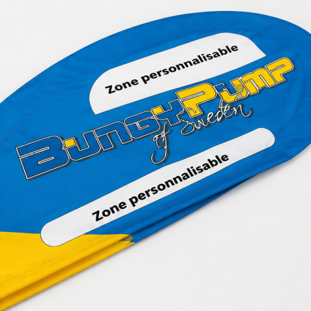 Oriflamme personnalisable avec pied en croix + mât