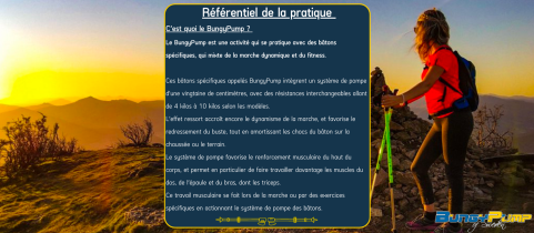 Le BungyPump : Référentiel de la pratique